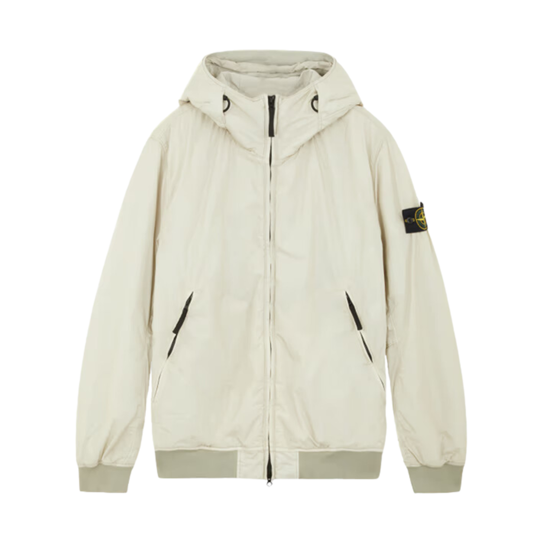 811540823-V0097 Stone Island 40823 Crinkle Reps Recycled Nylon Hooded Blouson Off White - 24FW