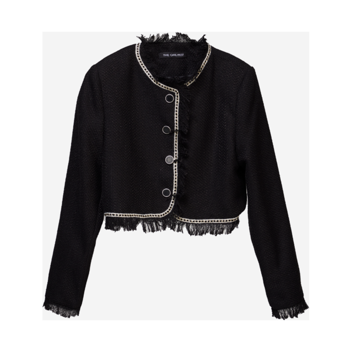 GT24FW12 BK The Greatest Tweed Woman Crop Black