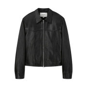 Tonywack Leather Western Cropped Jacket Black