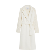 (W) Max Mara Hello Cashmere and Wool Robe Coat White