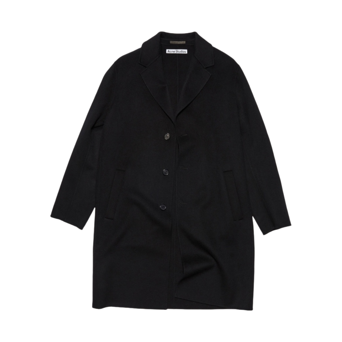 B90548-900 Acne Studios Single Breasted Coat Black