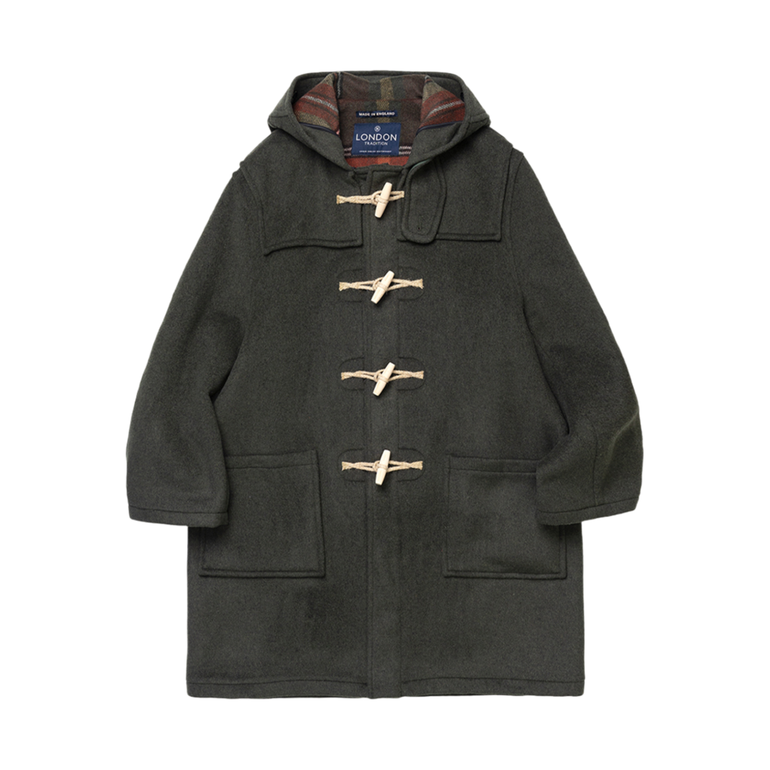 런던 트레디션 마틴 맨즈 더플 코트 시위드 A46(London Tradition Martin Mens Duffle Coat Seaweed A46)