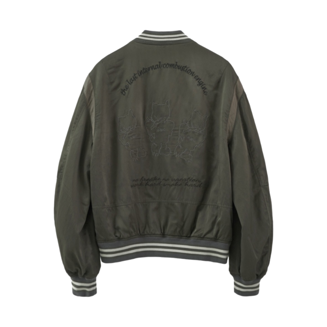 폴리테루 x 행크 레이온 바시티 올리브 - 24SS(Polyteru x HANK Rayon Varsity Olive - 24SS) - 2