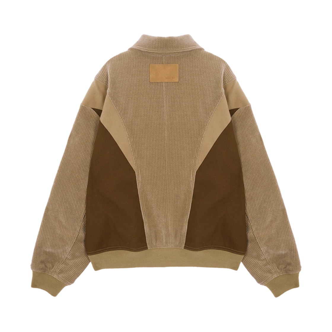 (W) 마뗑킴 코듀로이 오발 바시티 점퍼 베이지((W) Matin Kim Corduroy Oval Varsity Jumper Beige) - 2