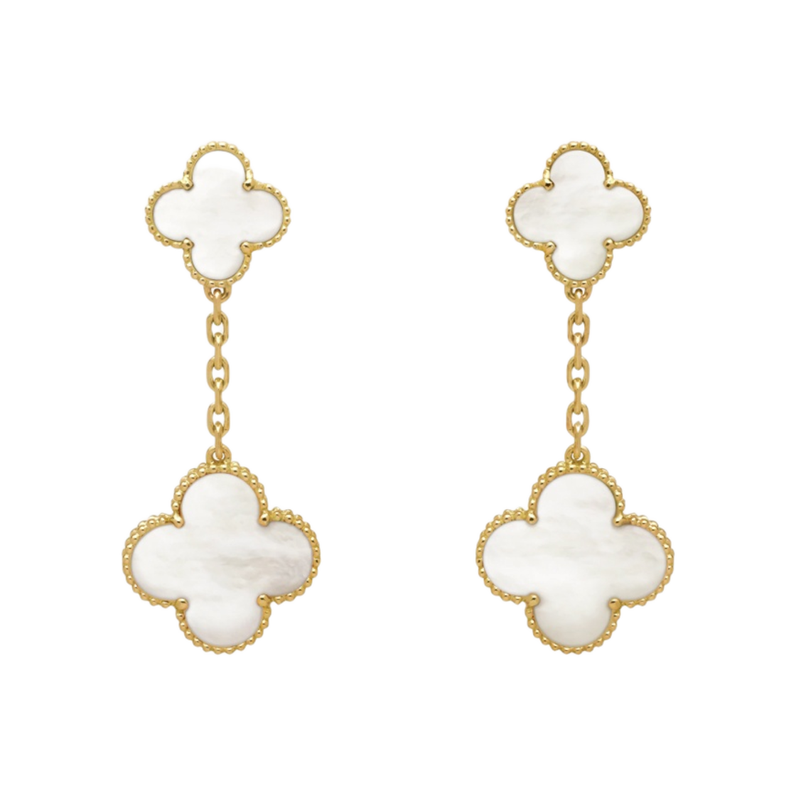 (W) 반 클리프 & 아펠 매직 알함브라 이어링 옐로우 골드 마더 오브 펄((W) Van Cleef & Arpels Magic Alhambra Earrings Yellow Gold Mother of Pearl)