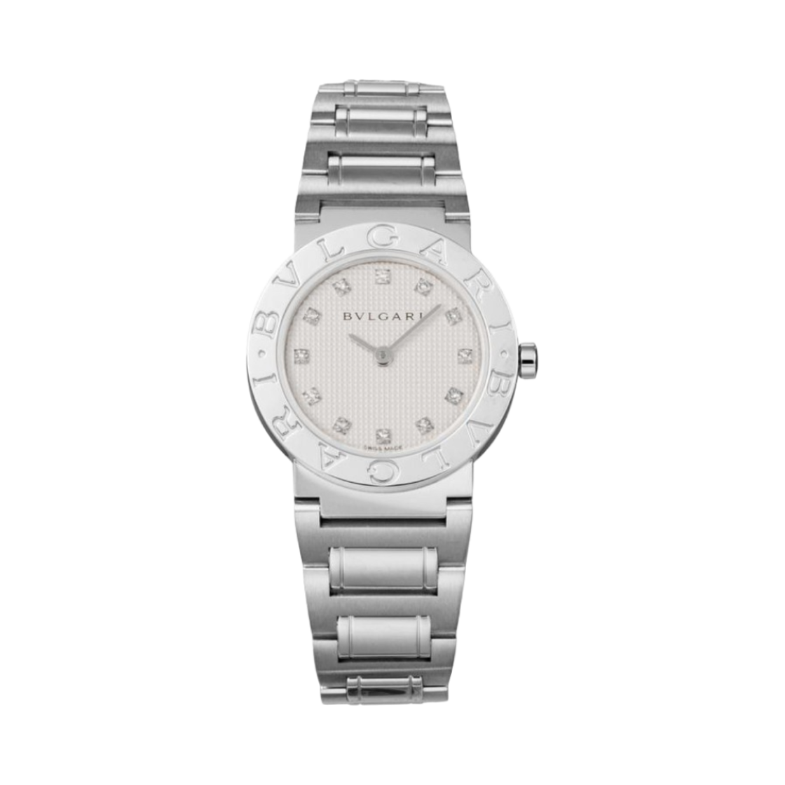 (W) 불가리 쿼츠 26mm 메탈 워치 스테인리스 스틸 화이트((W) Bulgari Quartz 26mm Metal Watch Stainless Steel White)