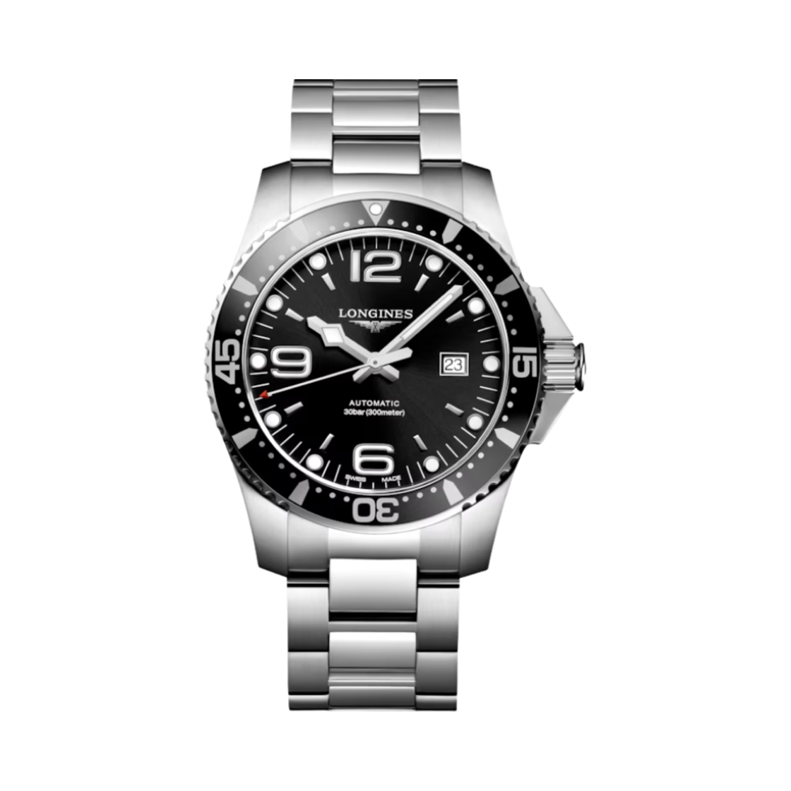 론진 하이드로콘퀘스트 오토매틱 44mm 스테인리스 스틸 선레이 블랙(Longines Hydroconquest Automatic 44mm Stainless Steel Sunray Black) - 1