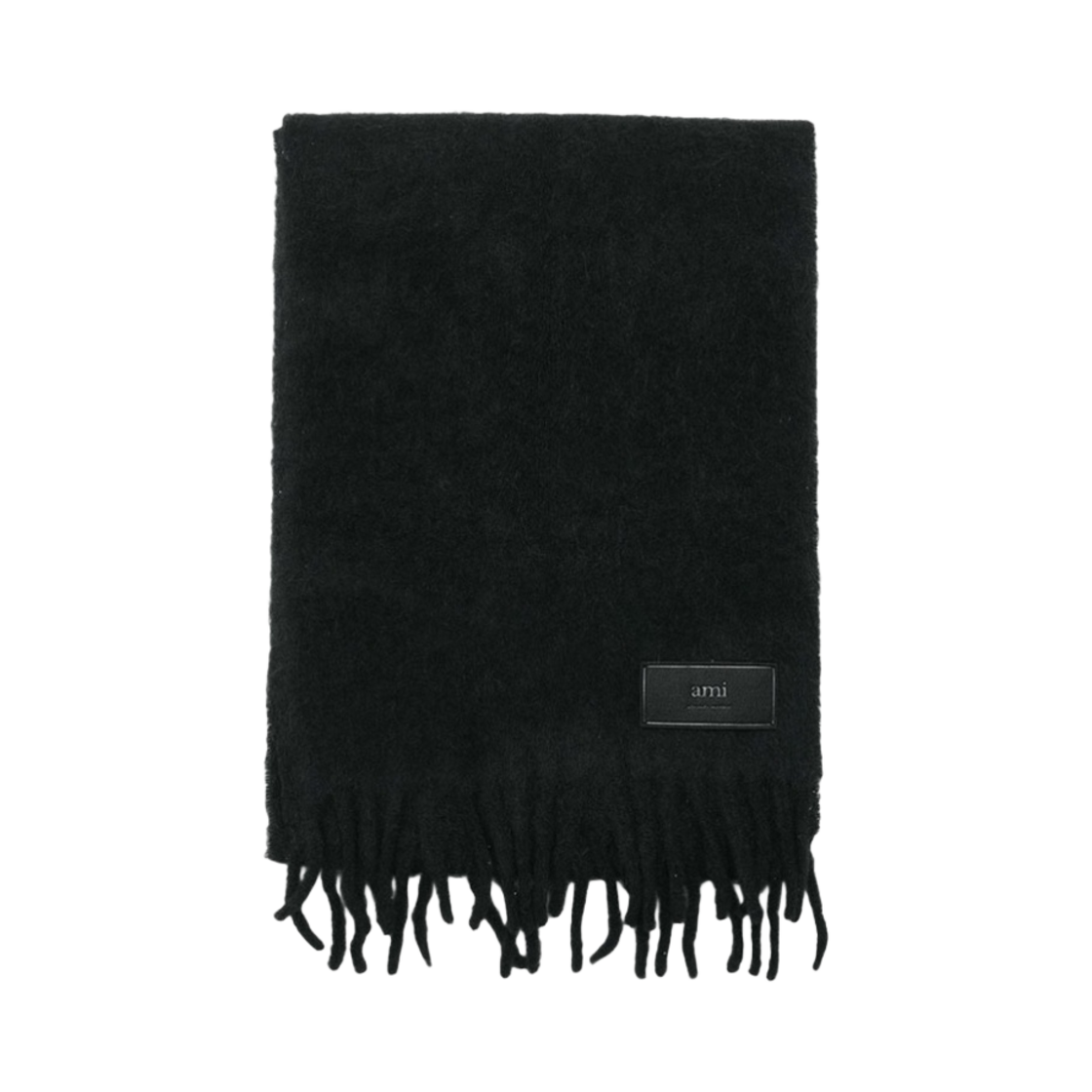 아미 오버사이즈 아미 머플러 블랙(AMI Oversize Ami Muffler Black)