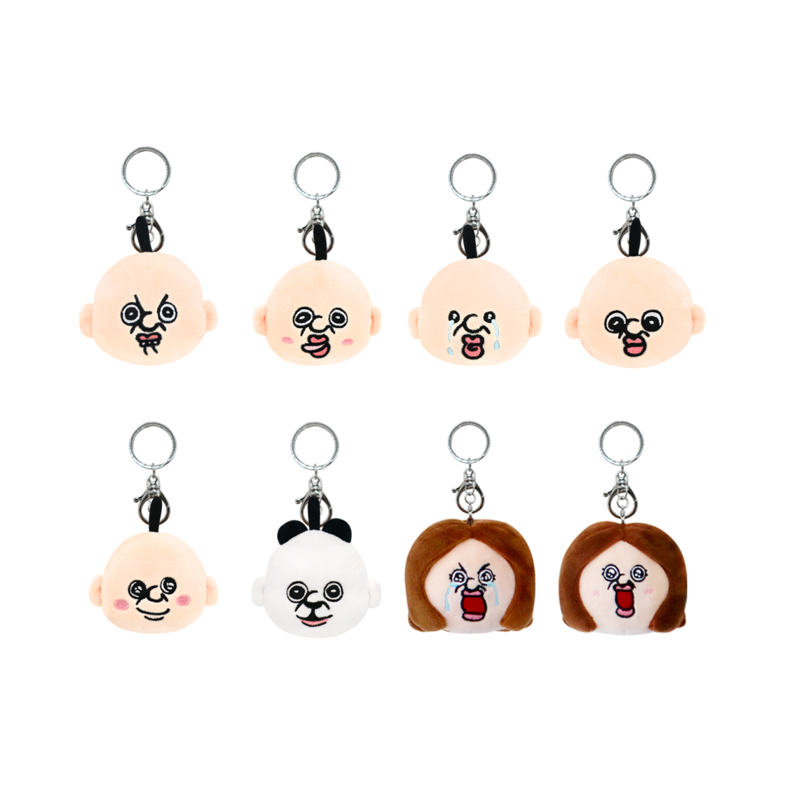 빵빵이 옥지 얼굴 인형 키링 8종 7cm Dream C&C Bbangbbang Okji Face Plush Keyring  7cm