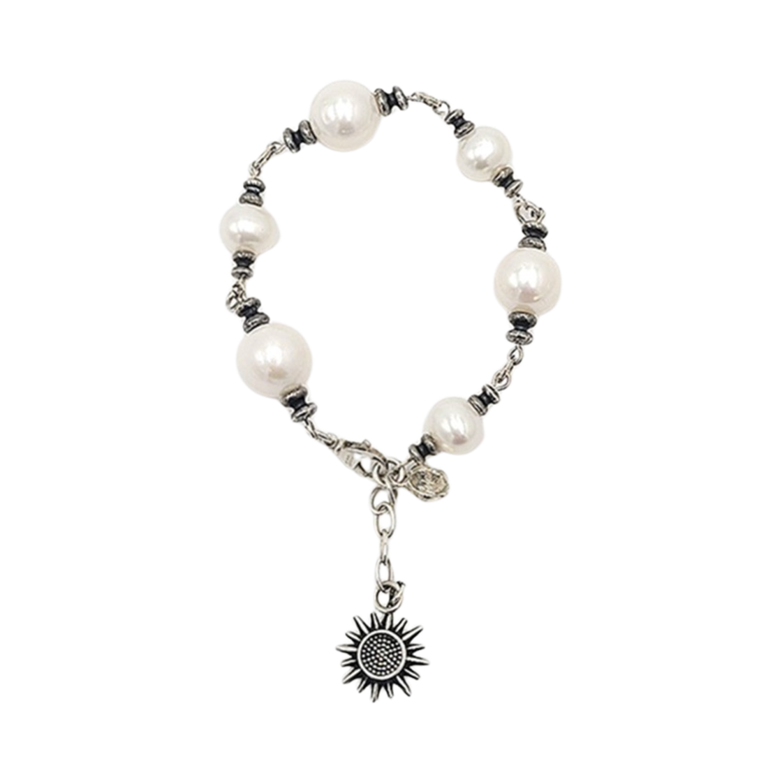 프리카 솔 펄스 브레이슬릿 실버 화이트