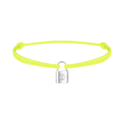 Louis Vuitton Silver Lockit Color Bracelet Sterling Silver Fluo Yellow