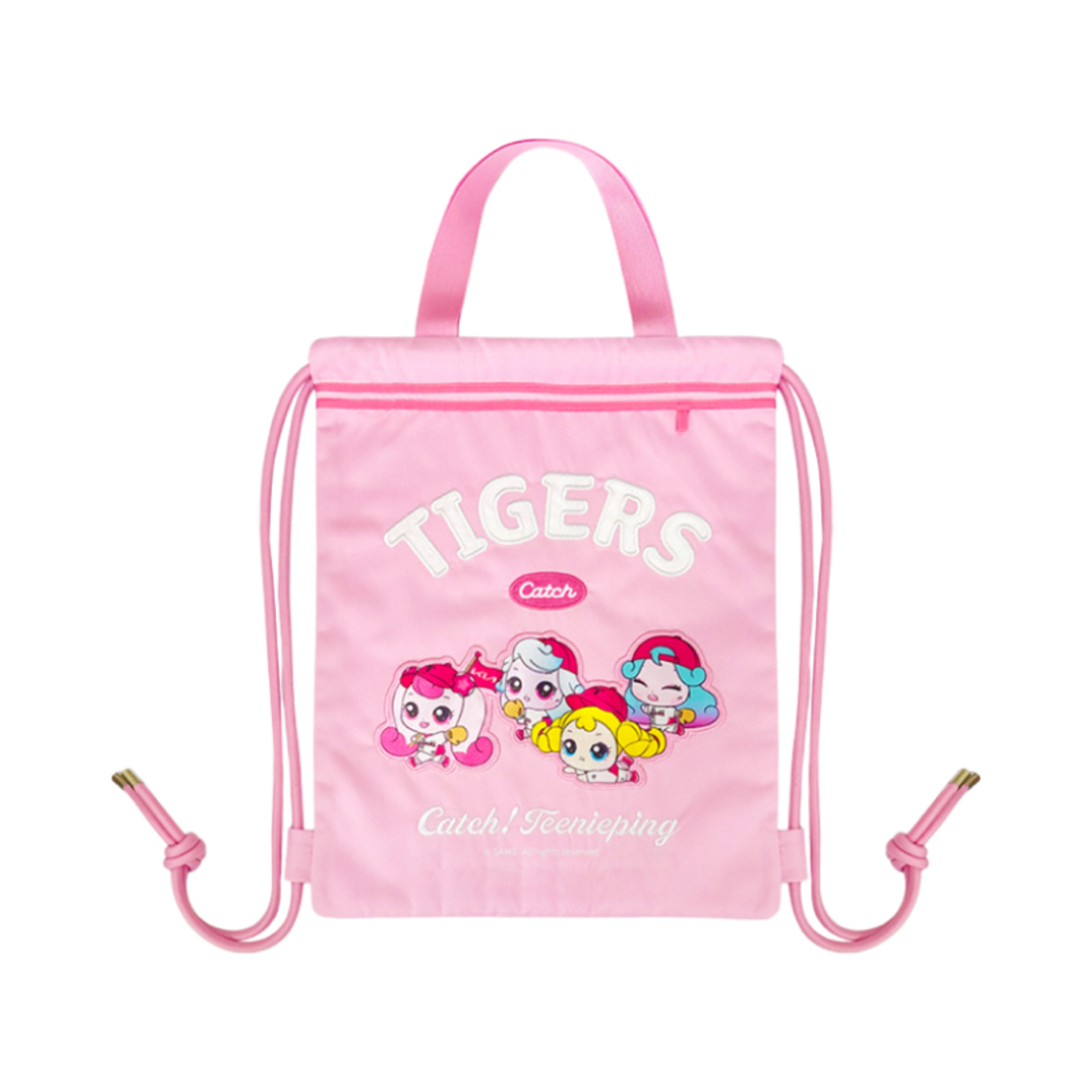 기아 타이거즈 x 캐치! 티니핑 짐 색 핑크(Kia Tigers x Catch! Teenieping Gym Sack Pink)