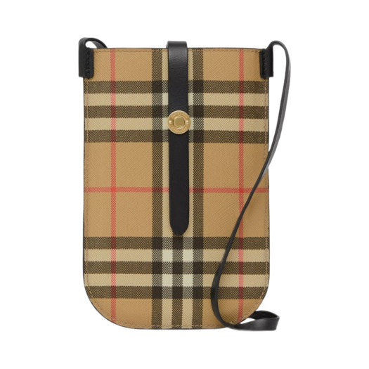 Burberry Vintage Check Anne Phone Case with Strap Archive Beige Black
