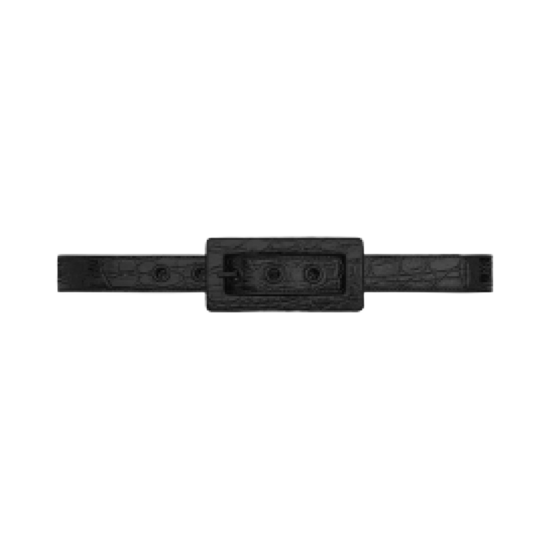 (W) 생로랑 렉탱귤러 버클 벨트 크로커다일 엠보스 레더 블랙((W) Saint Laurent Rectangular Buckle Belt in Crocodile-Embossed Leather Black) - 1