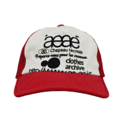Aeae Web Logo Mesh Cap Red Black
