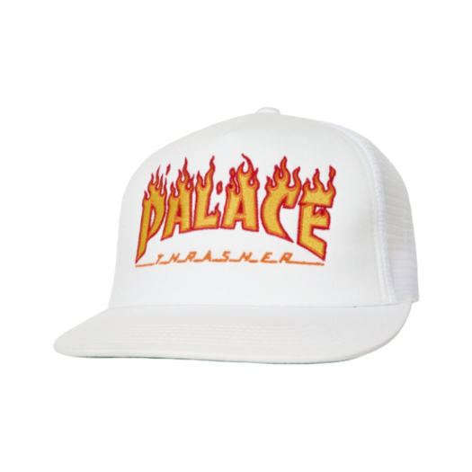 Palace x Thrasher Trucker Hat White - 24SS