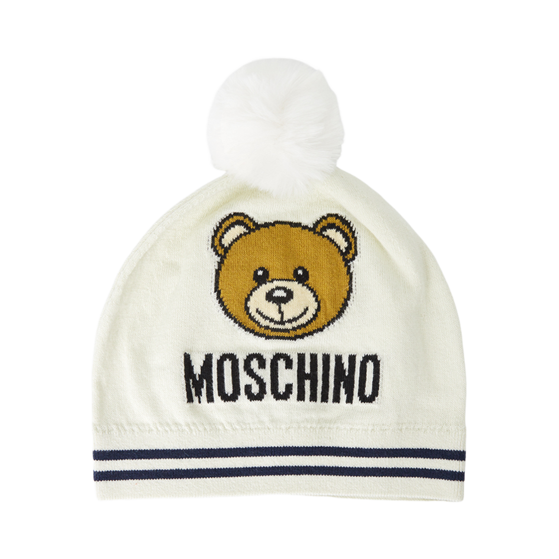 (키즈) 모스키노 비니 아이보리((Kids) Moschino Beanie Ivory) - 1