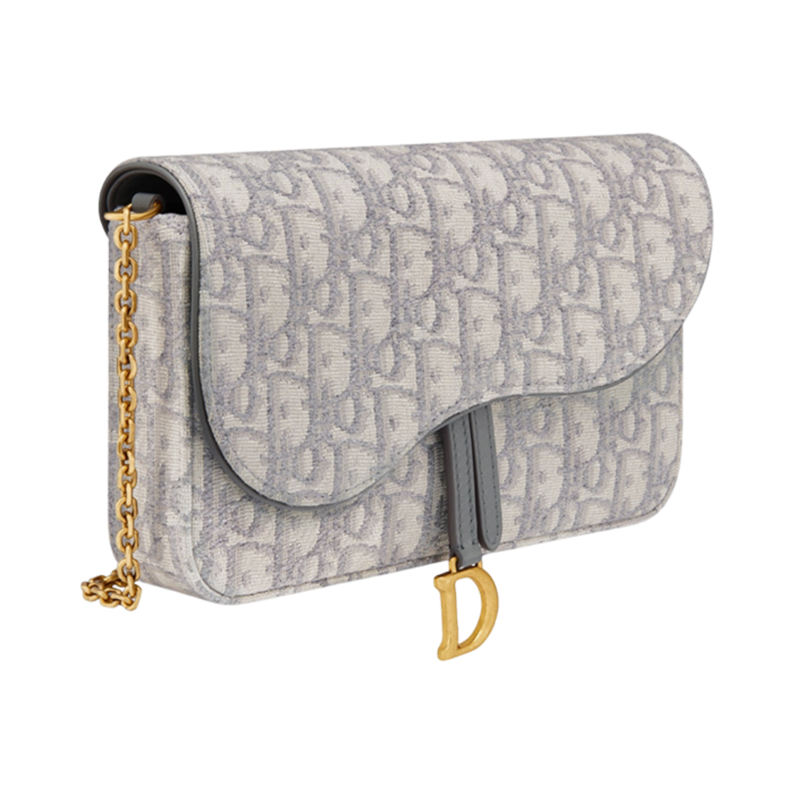 디올 새들 파우치 체인 그레이(Dior Saddle Pouch With Chain Gray) - 2