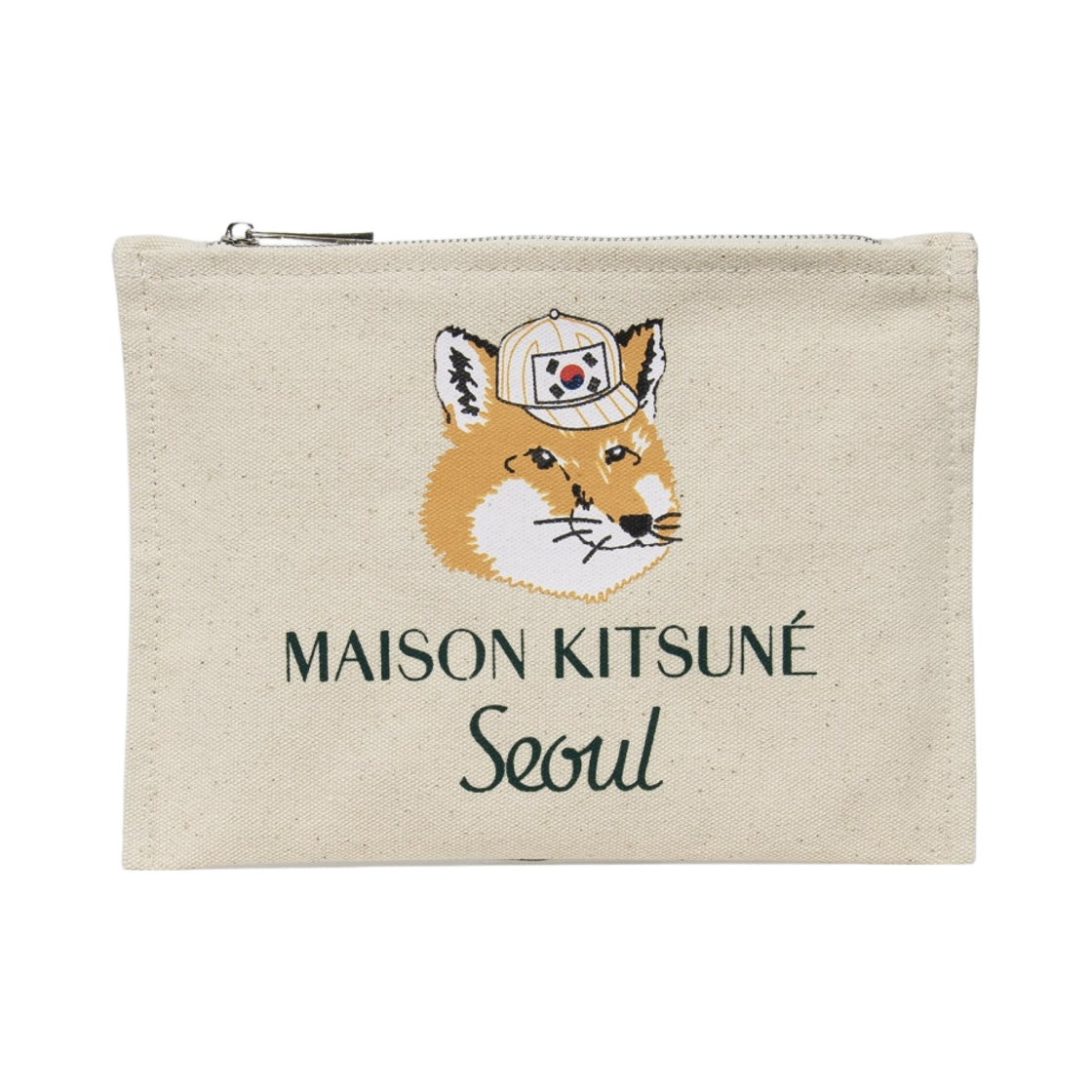 메종 키츠네 빅 코리안 폭스 헤드 파우치 에크루(Maison Kitsune Big Korean Fox Head Pouch Ecru) - 1