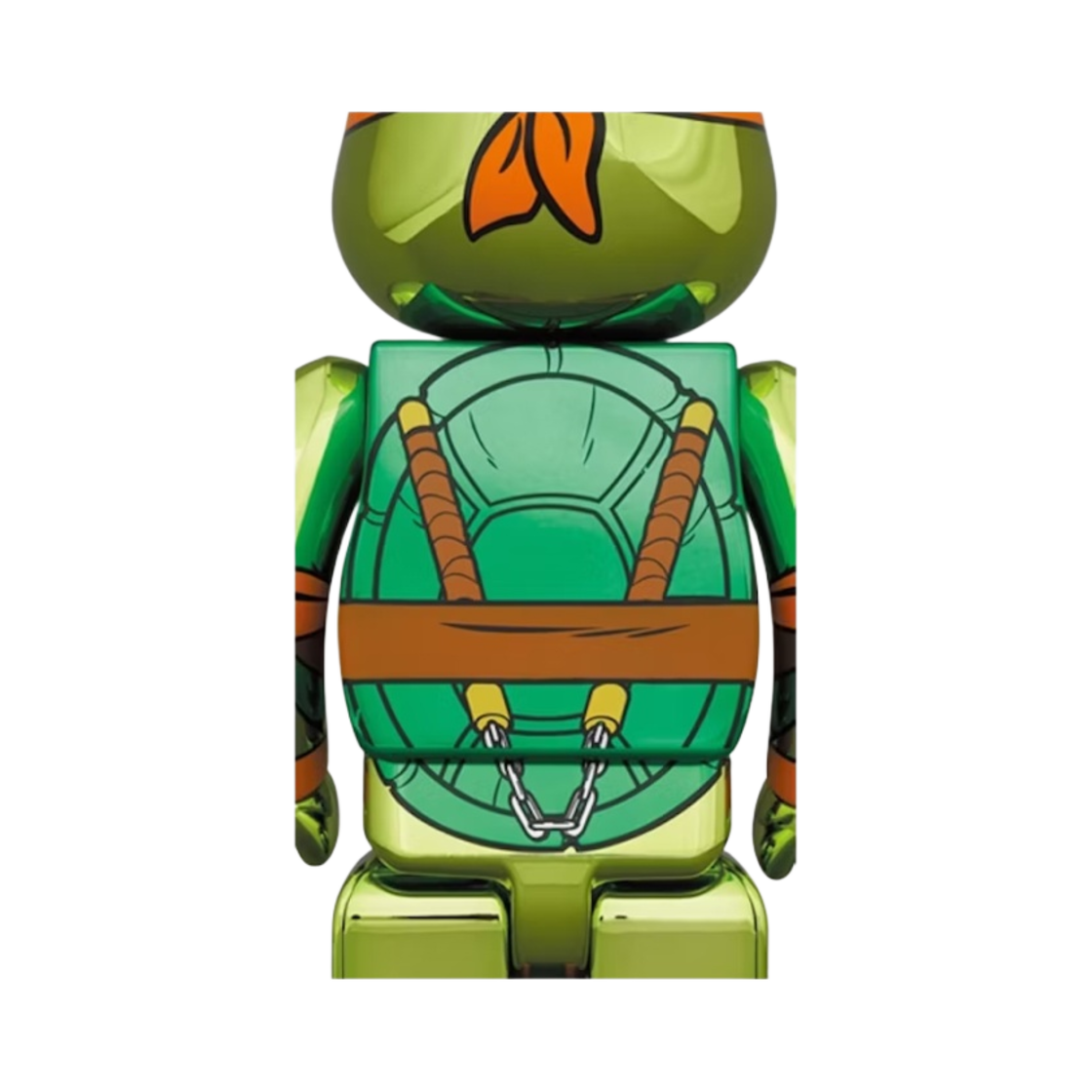 베어브릭 x 틴에이지 뮤턴트 닌자 거북이 미켈란젤로 크롬 버전 100% & 400% 세트(Bearbrick x Teenage Mutant Ninja Turtles Michelangelo Chrome Ver. 100% & 400% Set) - 2