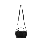 Matin Kim Glossy Logo Sporty Mini Duffel Bag Black