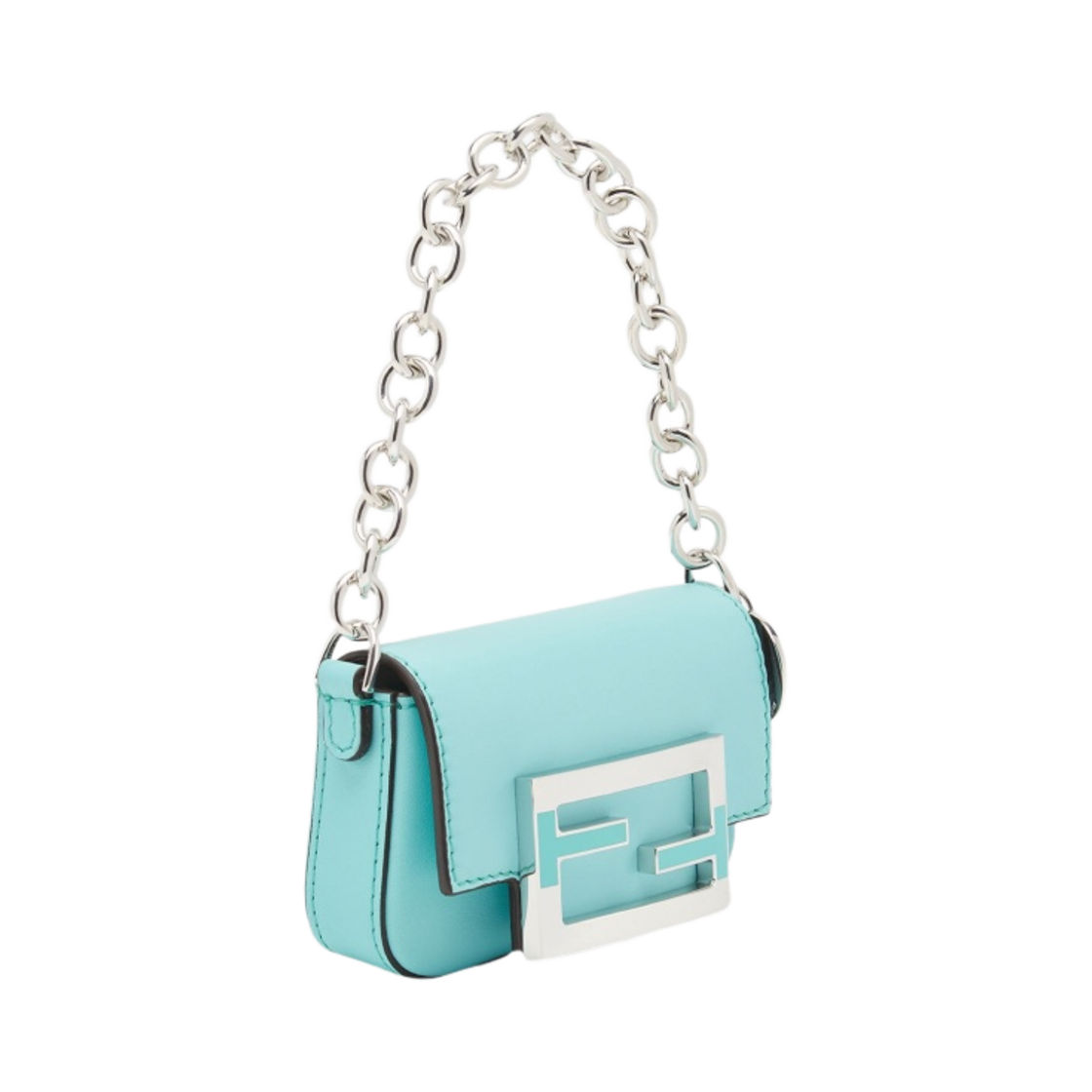 펜디 x 티파니 앤 코 레더 나노 바게트 참 라이트 블루(Fendi x Tiffany & Co. Leather Nano Baguette Charm Light Blue) - 2