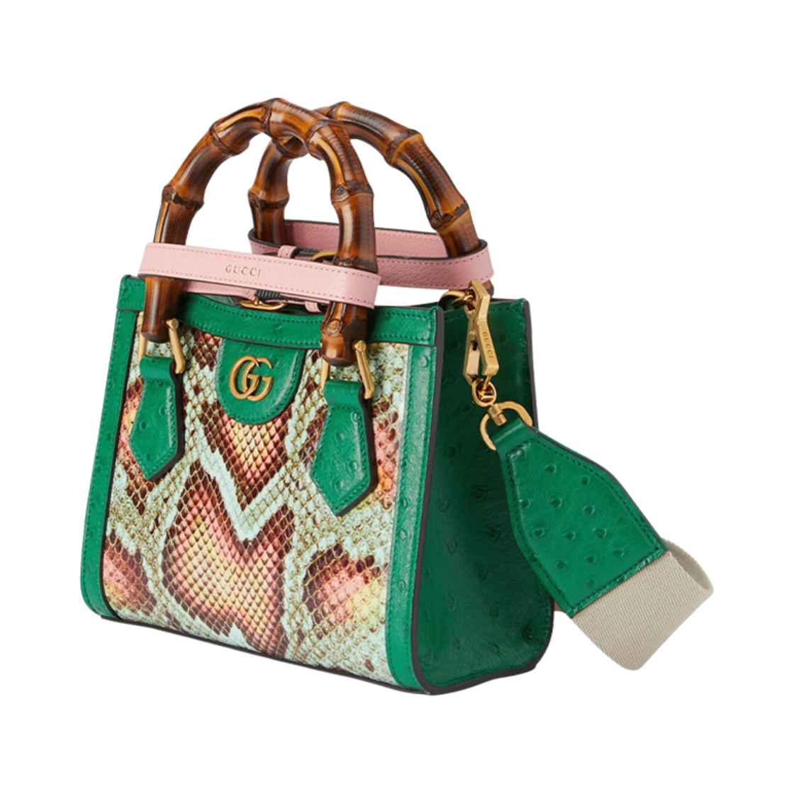 구찌 다이애나 미니 파이썬 토트백 멀티컬러(Gucci Diana Mini Python Tote Bag Multicolour) - 2