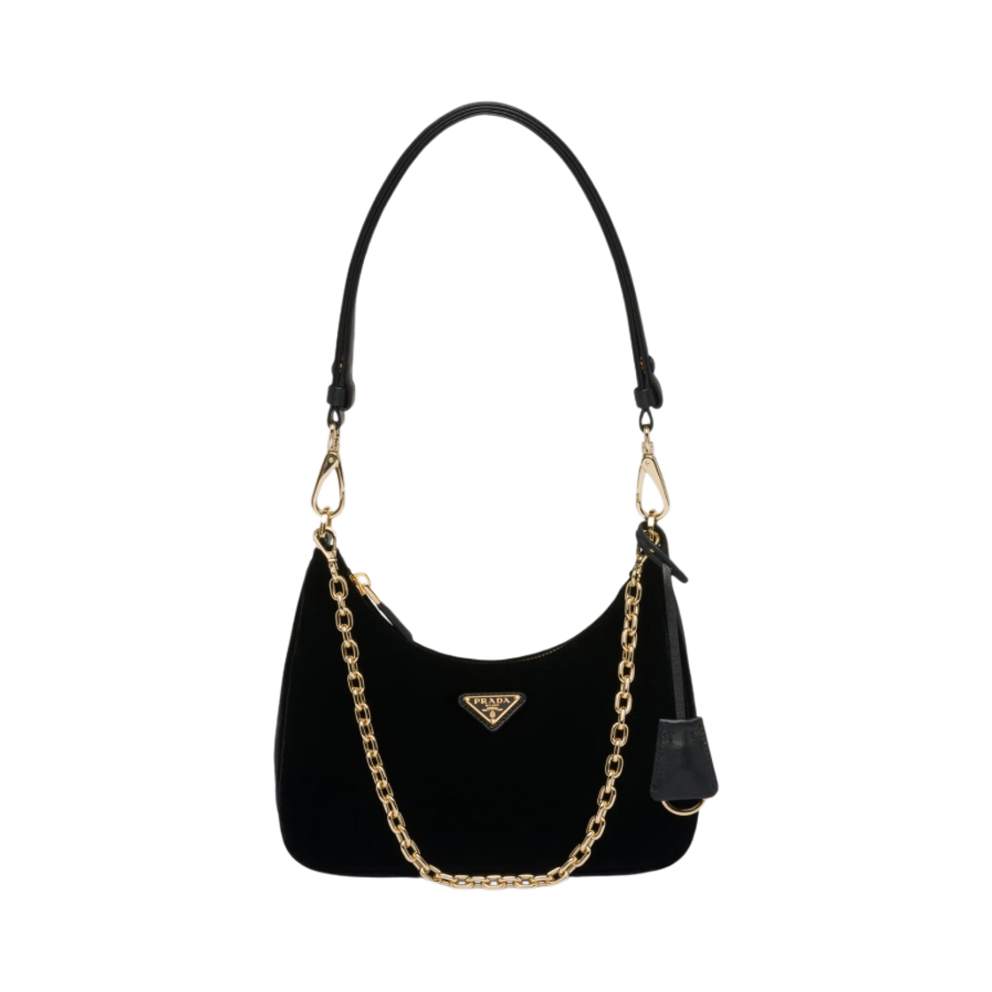 1BC204-2CXG-F0002/2C7Q-F0002 Prada Re-Edition Velvet Mini Bag Black
