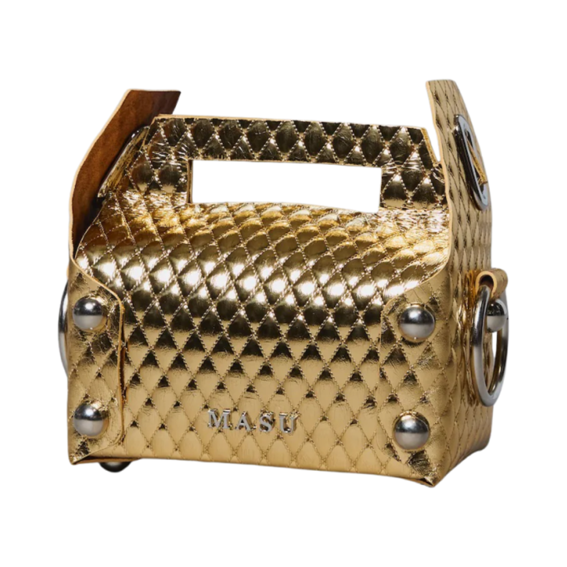마수 레더 케이크 미니백 골드 - 25SS(Masu Leather Cake Mini Bag Gold - 25SS)