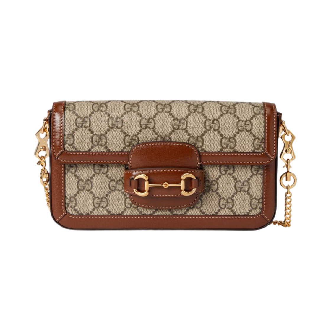 752002-92TCG-8563 Gucci Horsebit 1955 Mini Bag Beige Ebony Supreme