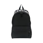 Balenciaga Nylon Logo Embroidered Sport Wheel Backpack Black