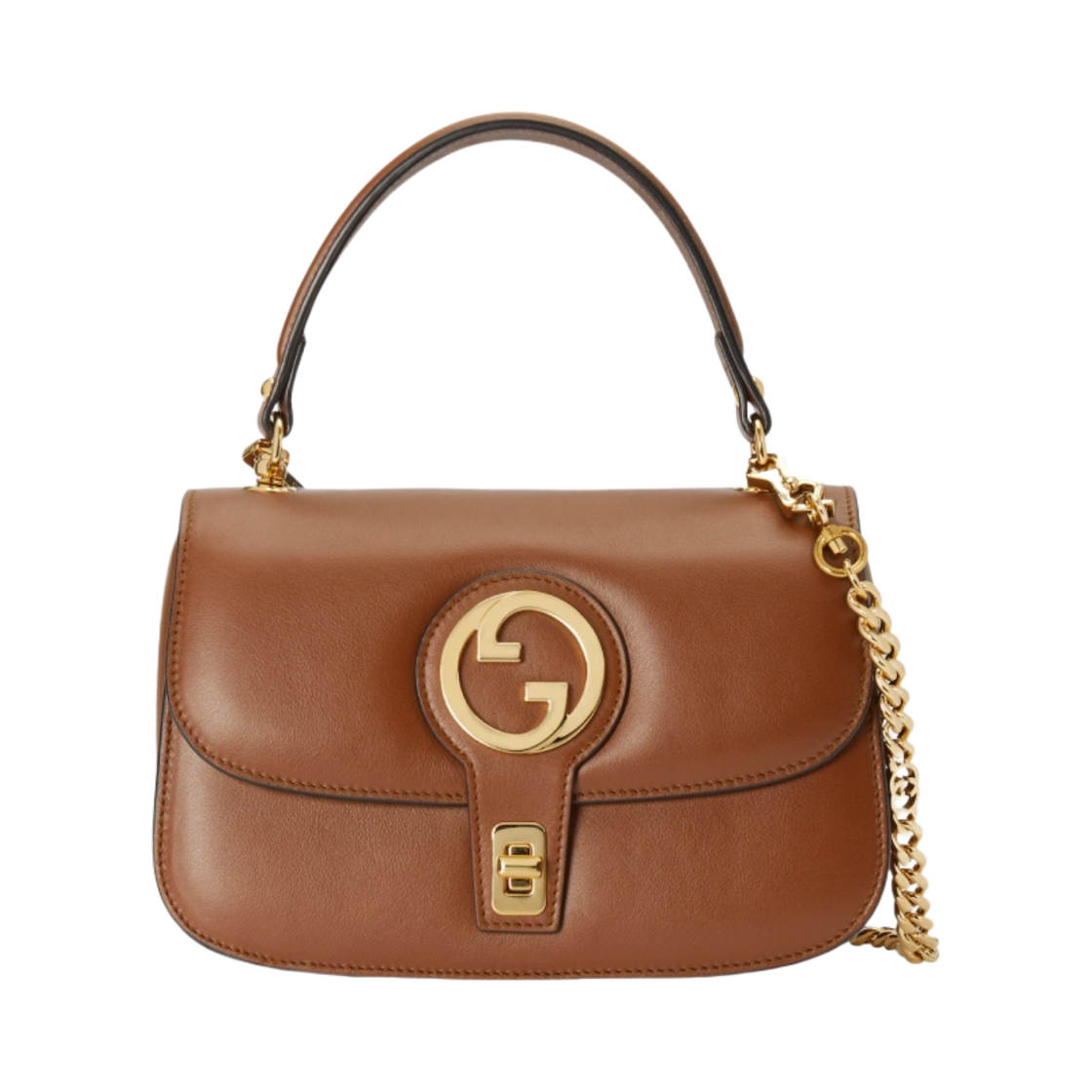 구찌 블론디 스몰 탑 핸들 백 브라운 레더(Gucci Blondie Small Top Handle Bag Brown Leather) - 1