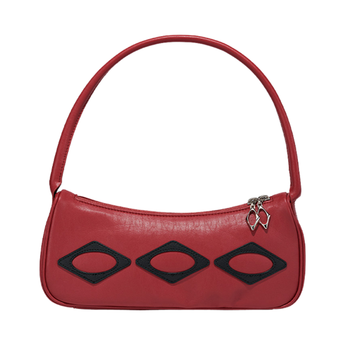- Mischief Rhombus Leather Shoulder Bag Faded Red