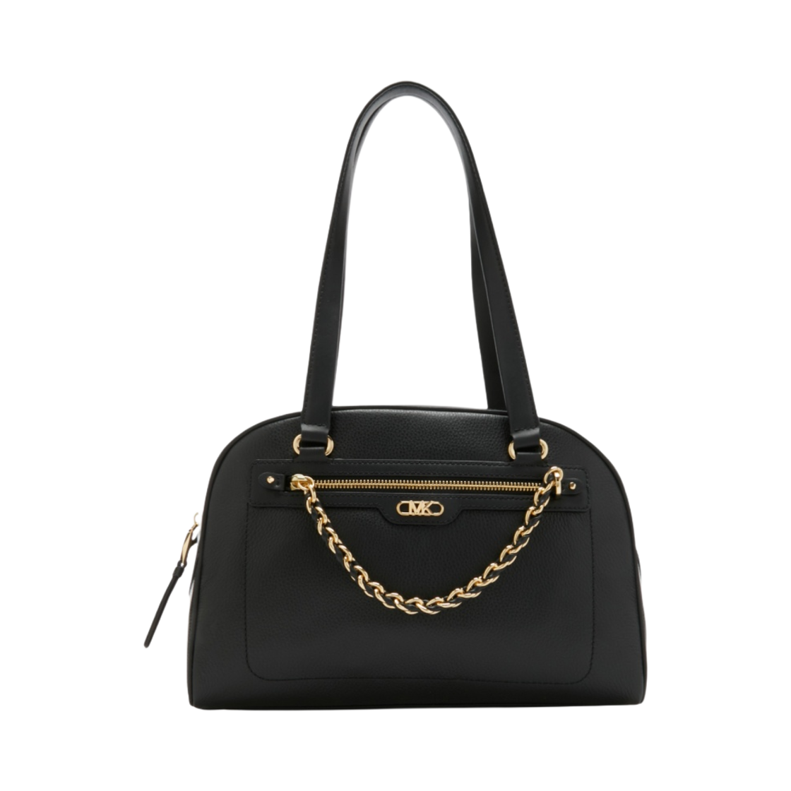 30F3G6WE2L001 Michael Kors Williamsburg Medium Pebbled Leather Shoulder Bag Black