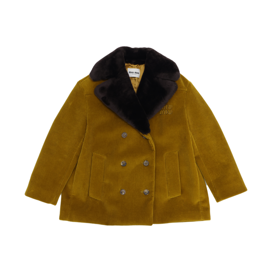 ITIPKTUBSJ2R Miu Miu Corduroy Blouson Jacket Ochre