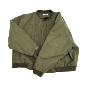 Nonnod Sulfur Dye Serge Bomber Jacket Vintage Khaki