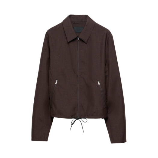SGC873-1CMV-F0192 Prada Mohair and Silk Blouson Jacket Ebony