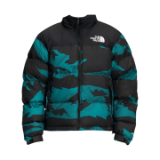 The North Face Printed 1996 Retro Nuptse Jacket Cameo Blue