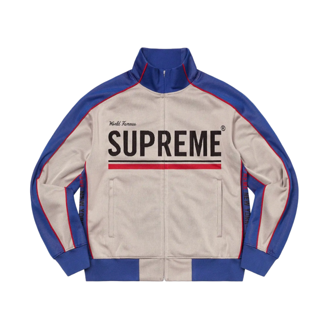 슈프림 월드 페이머스 자카드 트랙 자켓 스톤 - 22FW