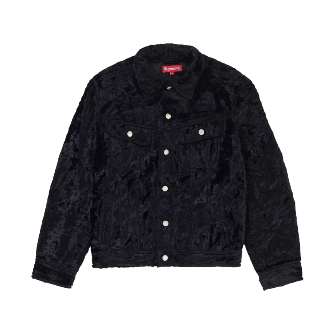 슈프림 퍼지 파일 트러커 자켓 블랙 - 19SS