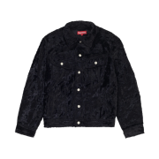 Supreme Fuzzy Pile Trucker Jacket Black - 19SS
