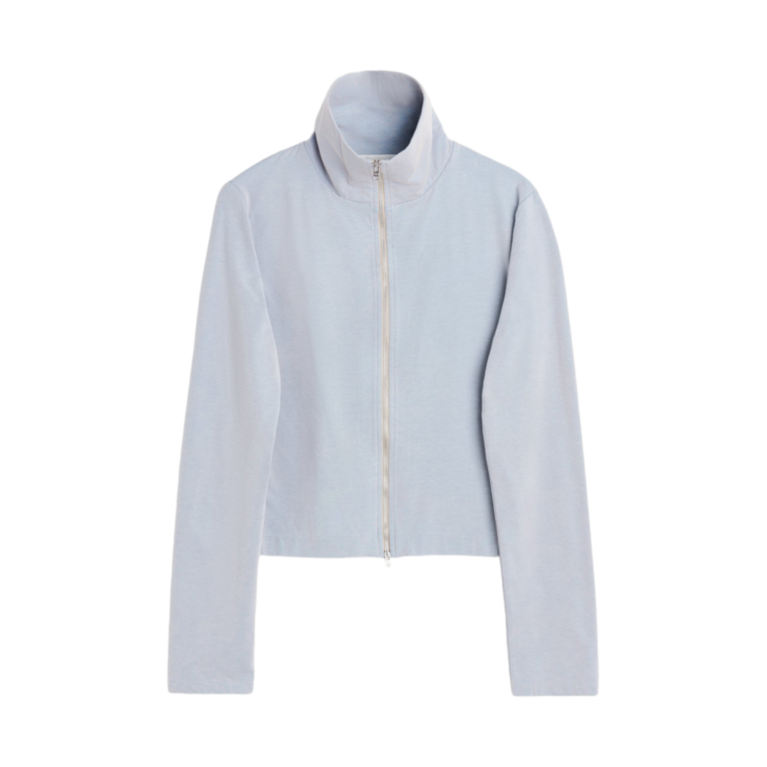 W2256SSB (W) Our Legacy Slim Zip Longsleeve Solaro Blue Micro Rib