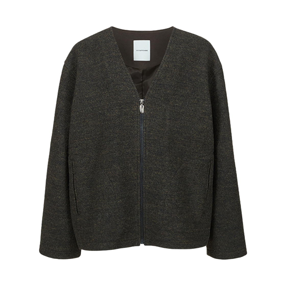 LH2479JP003EKH Le17Septembre V-Neck Boucle Jumper Khaki