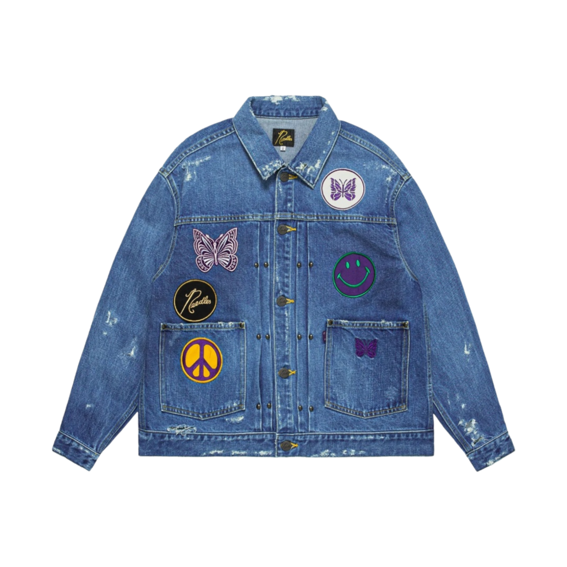 니들스 어소티드 패치 데님 자켓 인디고(Needles Assorted Patch Denim Jacket Indigo) - 1