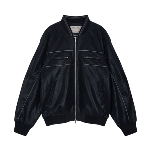 ジャケット・アウター Matin Kim Logo Coating Jumper Black MATIN KIM LOGO COATING JUMPER IN BLACK - MATINKIM