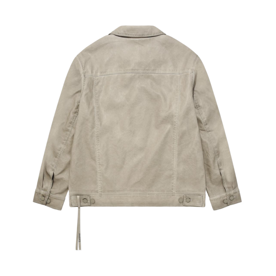 커버낫 비건 레더 트러커 자켓 라이트 그레이(Covernat Vegan Leather Trucker Jacket Light Grey) - 2