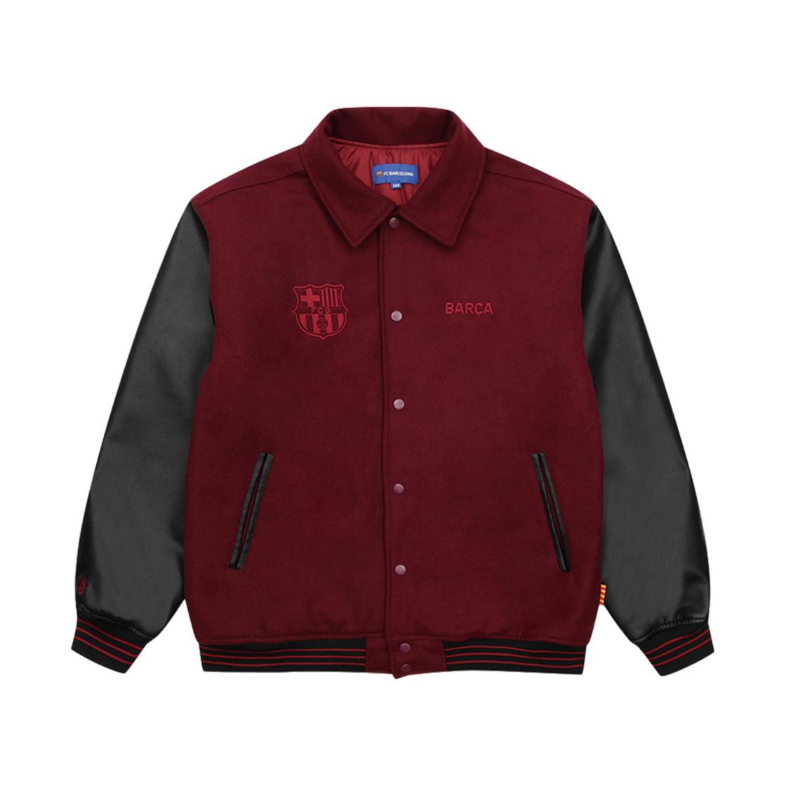 EBCAJKRD1 FC Barcelona Classic Line Varsity Jacket Red