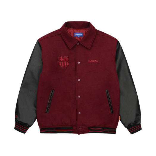 EBCAJKRD1 FC Barcelona Classic Line Varsity Jacket Red