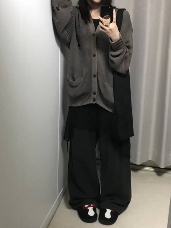BLR Asymmetrical Frill Strap Layered Skirt Black 착용 스타일