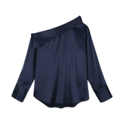 Haveless Women Evorn One Shoulder Blouse Navy